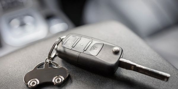 Vehicle keys on a dashboard