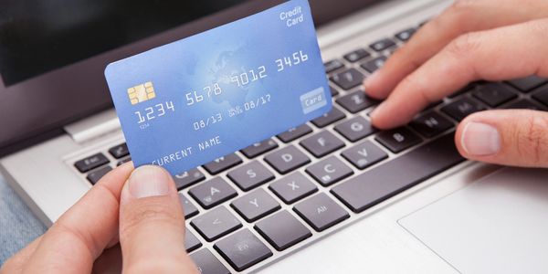 Customer Typing Credit Card Information Online