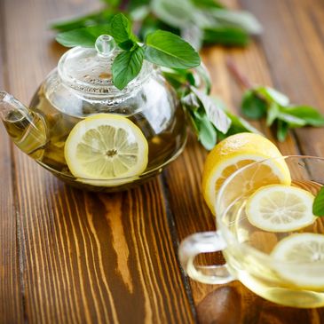 Natural tea. Lemon Mint tea. 