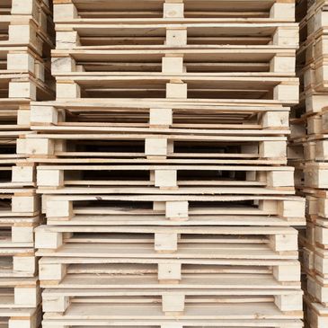 A Stack of wooden pallets