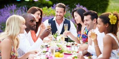 social events, funerals, friends, dinner events, baby shower, bridal shower, bar mitzvah