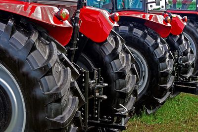 Tractors Ready to sell at auction.