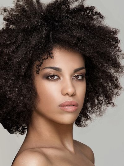 woman with curly hair