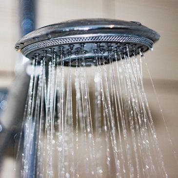 shower head with water spraying out