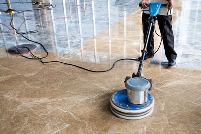 VCT floor cleaning strip and wax floors commercial pittsburgh near me scrub and buff commercial floo