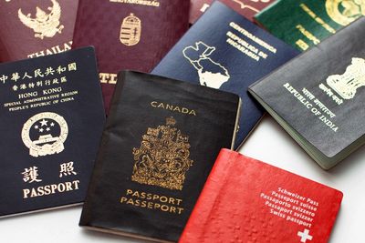 Image of various countries passports.
