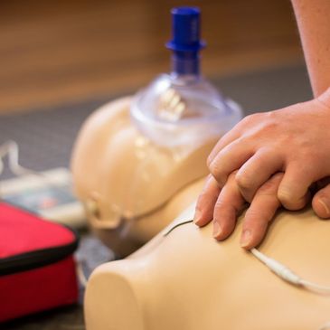 CPR proper hand placement.
