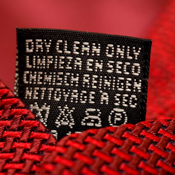 Dry cleaning label
