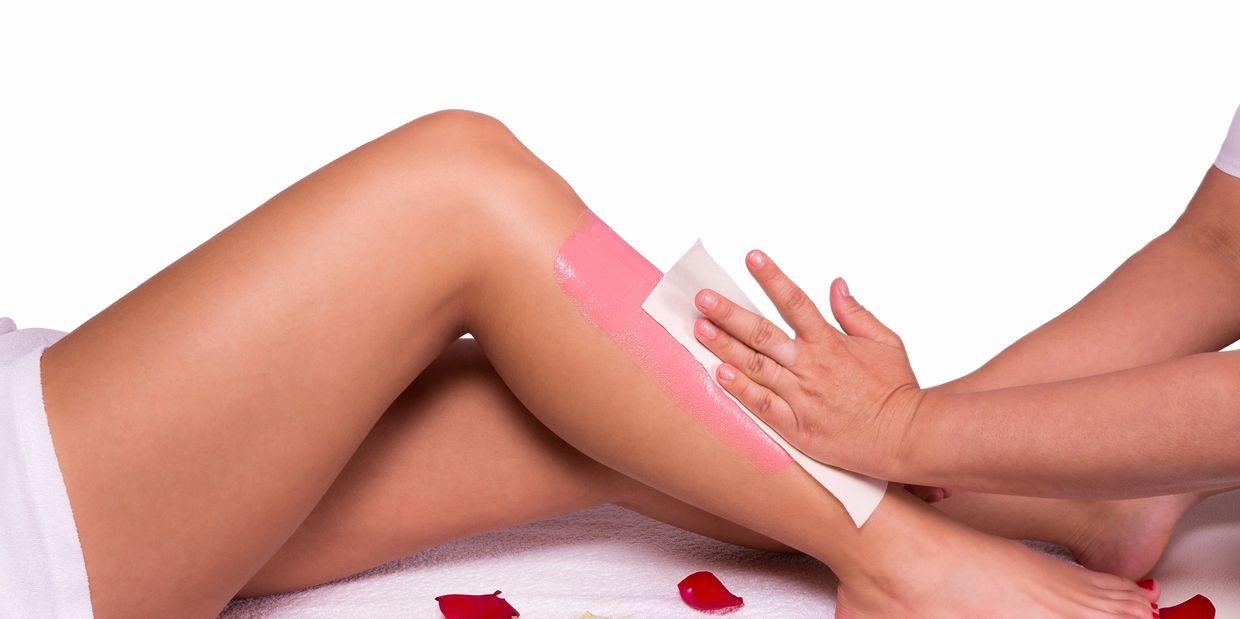 Leg hair removal by waxing