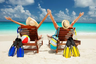 couple enjoying Punta Cana beach vacation in the Dominican Republic 