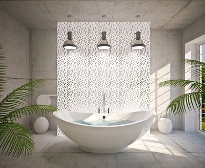 Bathroom residential renovation with tub