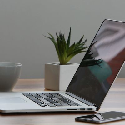 photo of laptop on desk