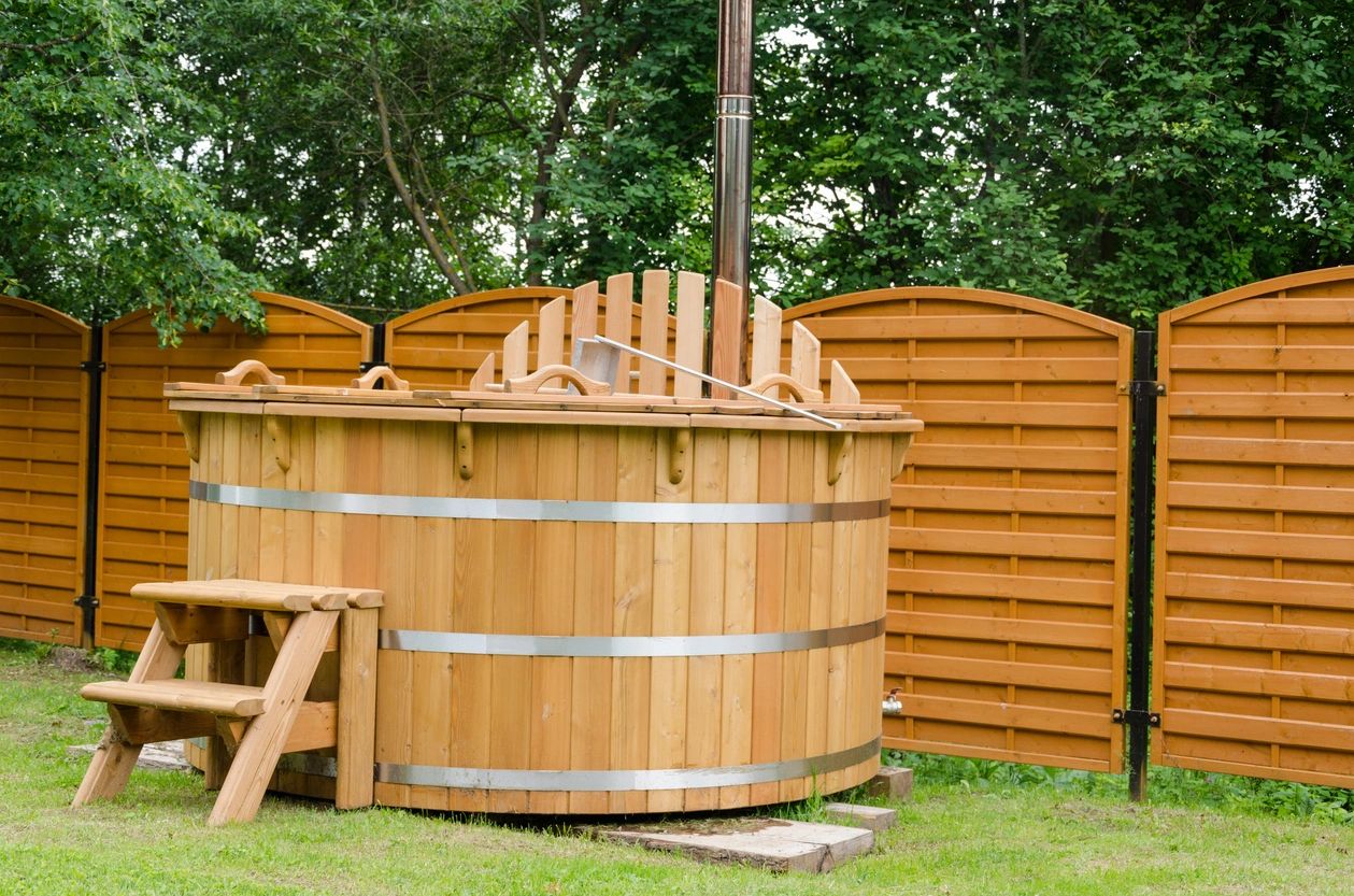 Outdoor barrell sauna