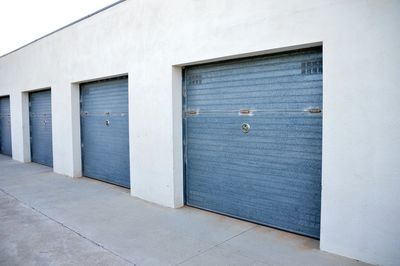 blue storage roll-up doors