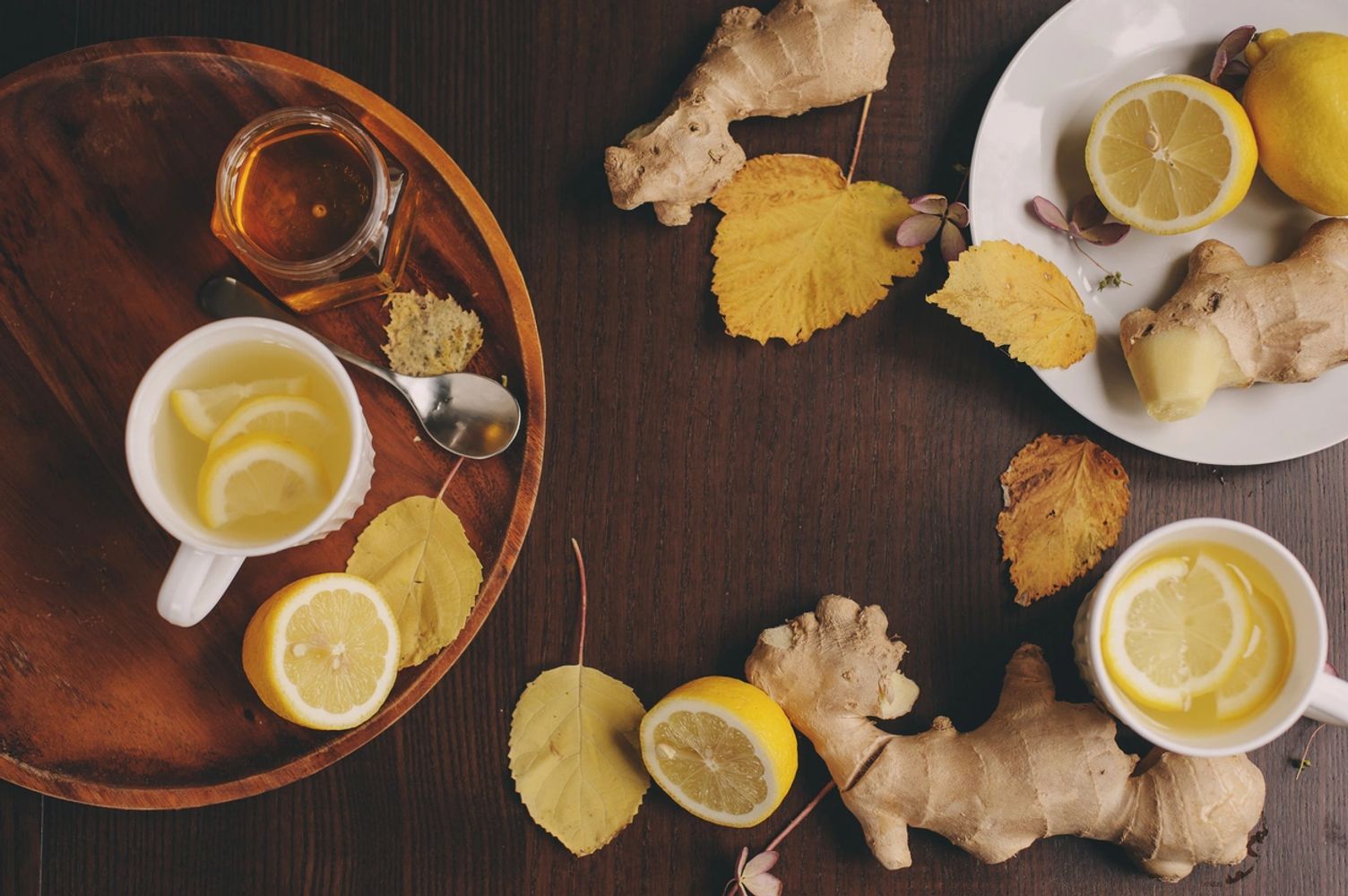 Fresh Lemon, fresh ginger, ginger tea, lemon ginger tea, natrual honey ginger tea, ginger drink