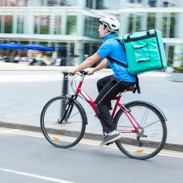 City bike couriers operate inside central london congestion zone for fast rapid deliveries