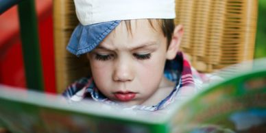 A child reading a book