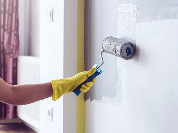 painting contractor apply paints/stains/coatings to both interior and exterior surfaces 