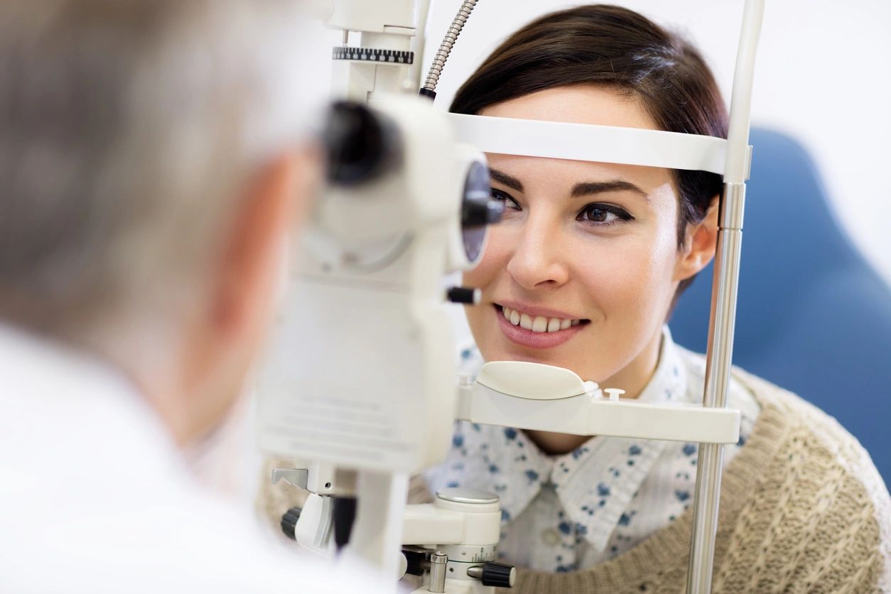 Patient Using Vision Insurance at Eye Doctor