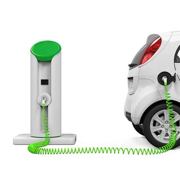 Example of an EV charge point