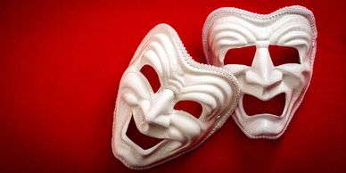 two theater masks