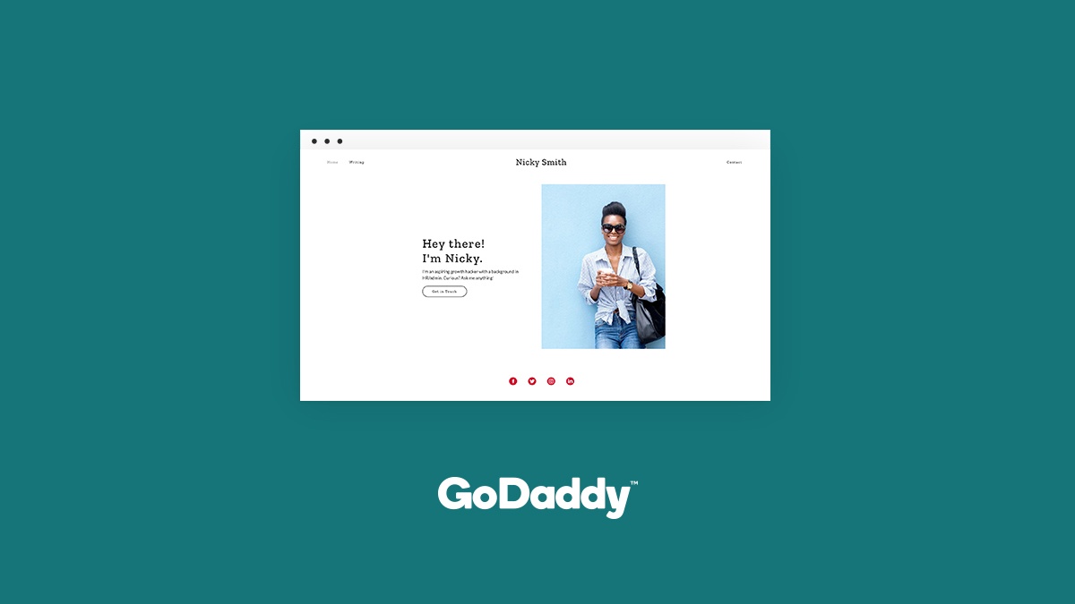 Personal and Blog Website Templates GoDaddy UK