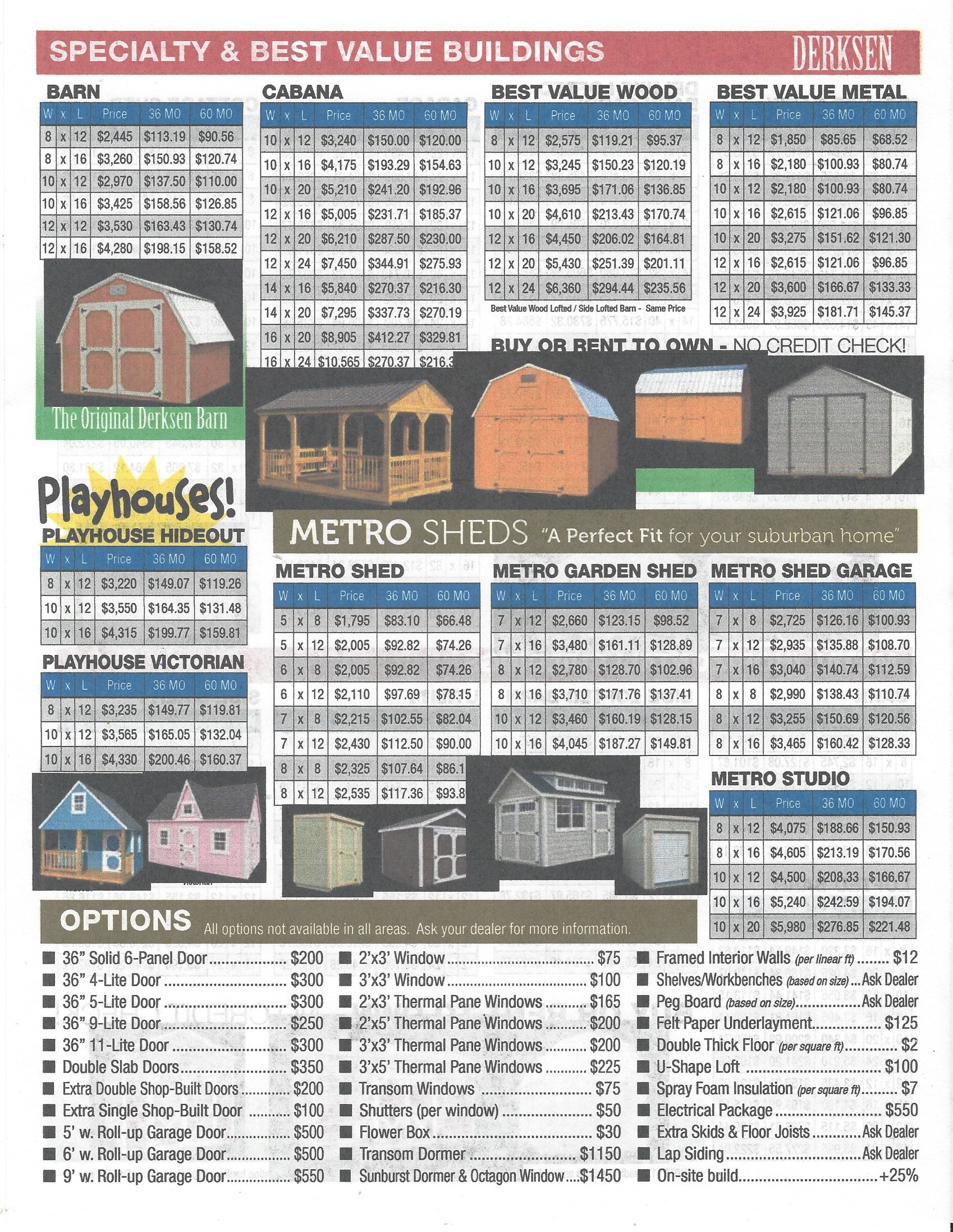 Derksen Storage Prices Sealy Portable Buildings