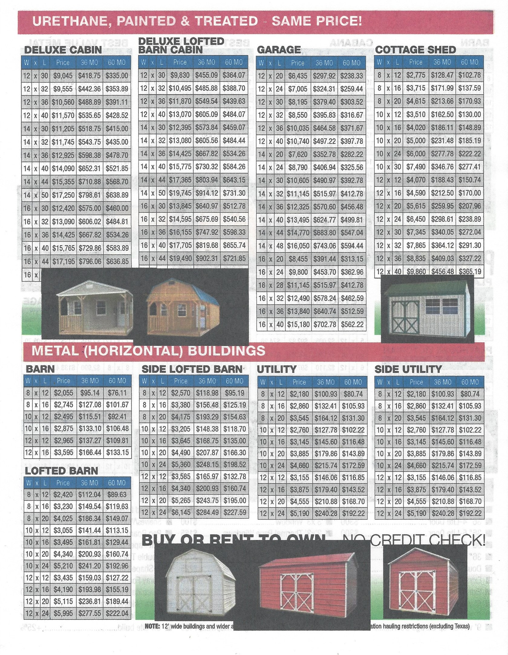 Derksen Storage Prices Sealy Portable Buildings