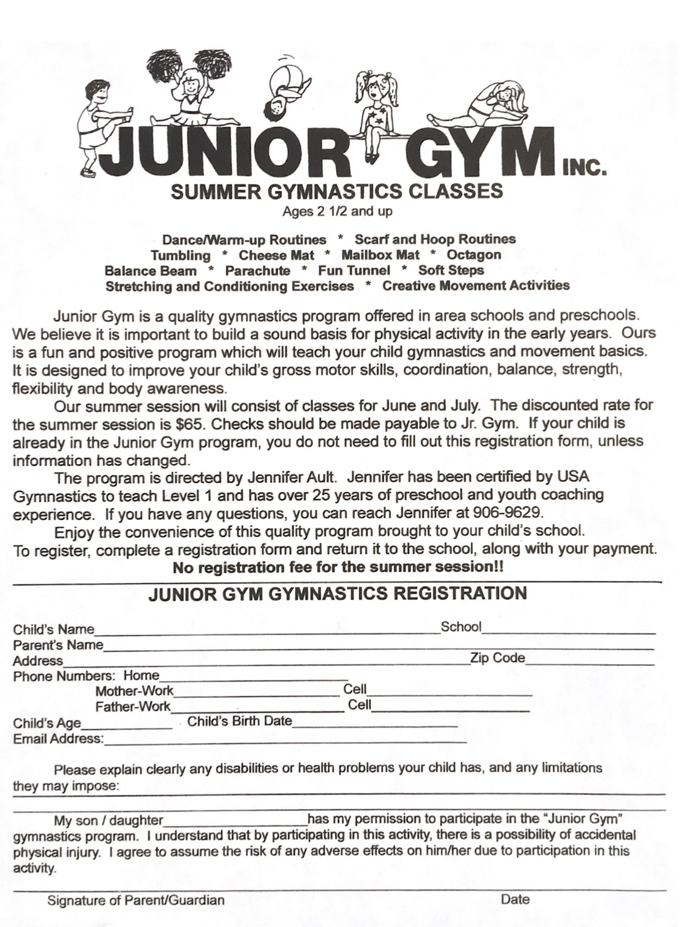 Forms Junior Gym, Inc