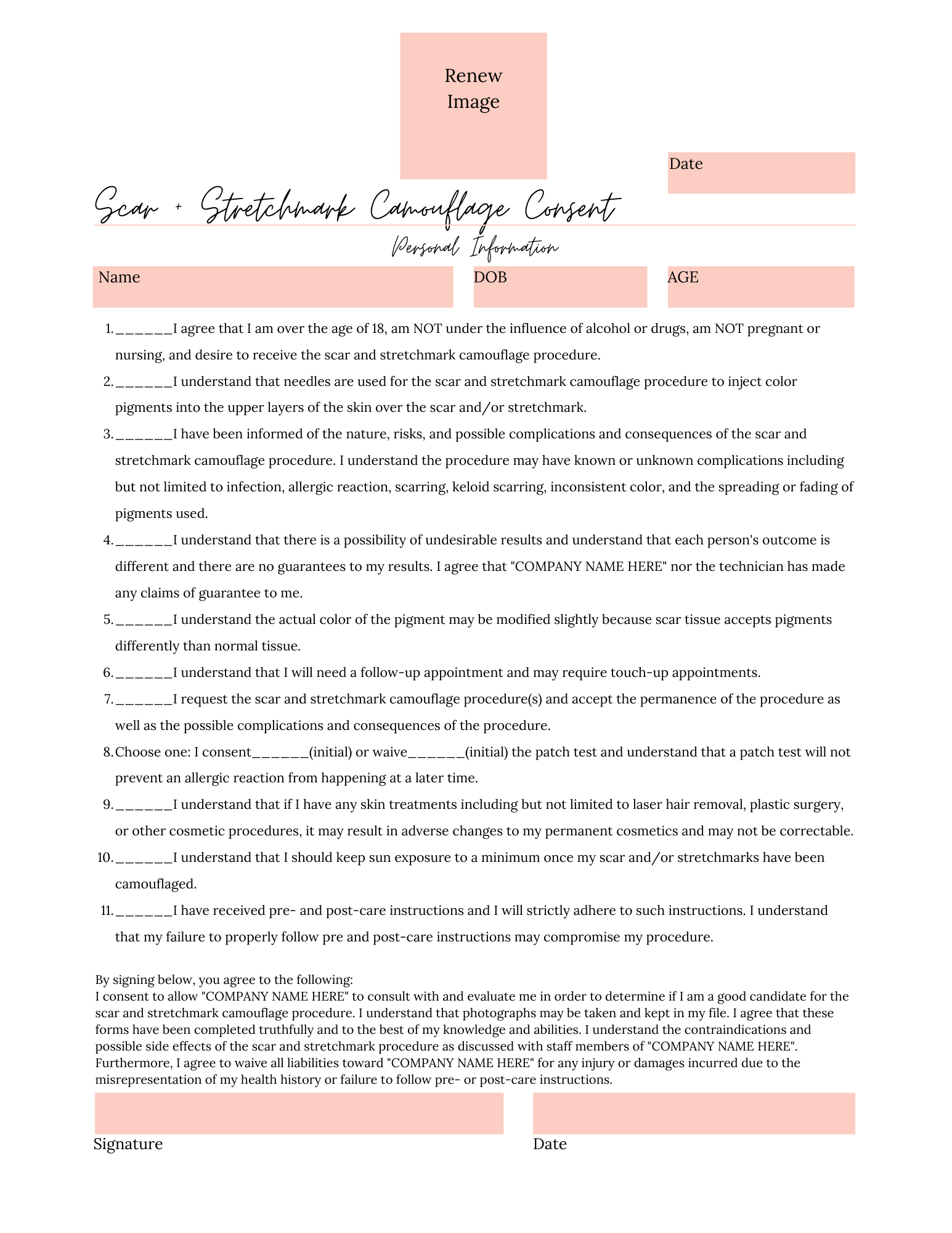 consent-forms for Free Printable Microblading Consent Form Consent Forms for Free Printable Microblading Consent Form
