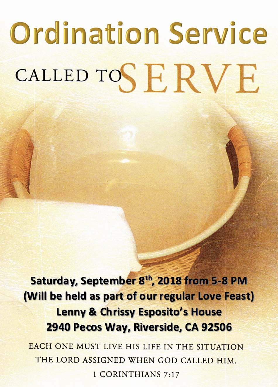 Ordination Service The Church Ordination Service The Church