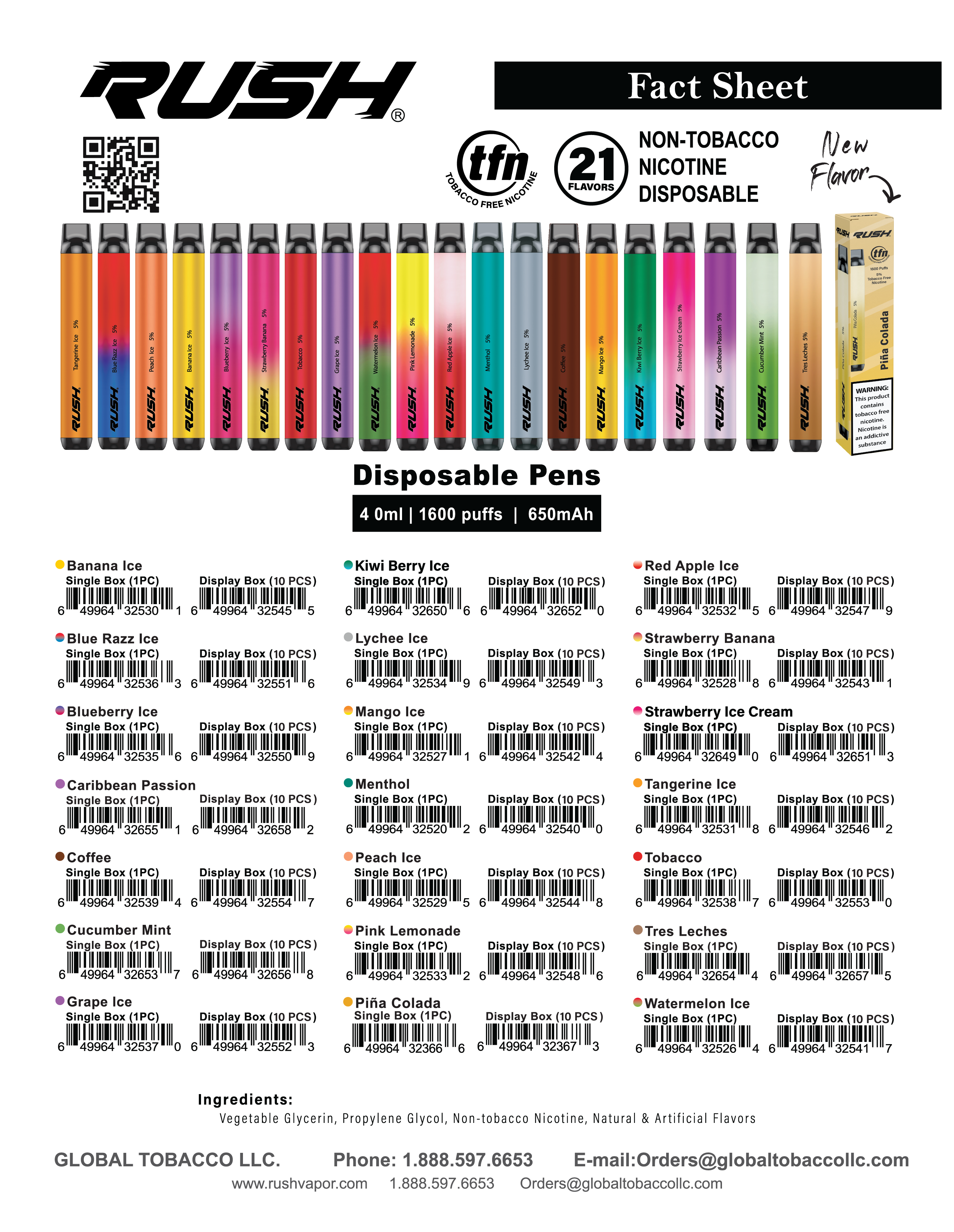 1600 Puff Disposable Vape