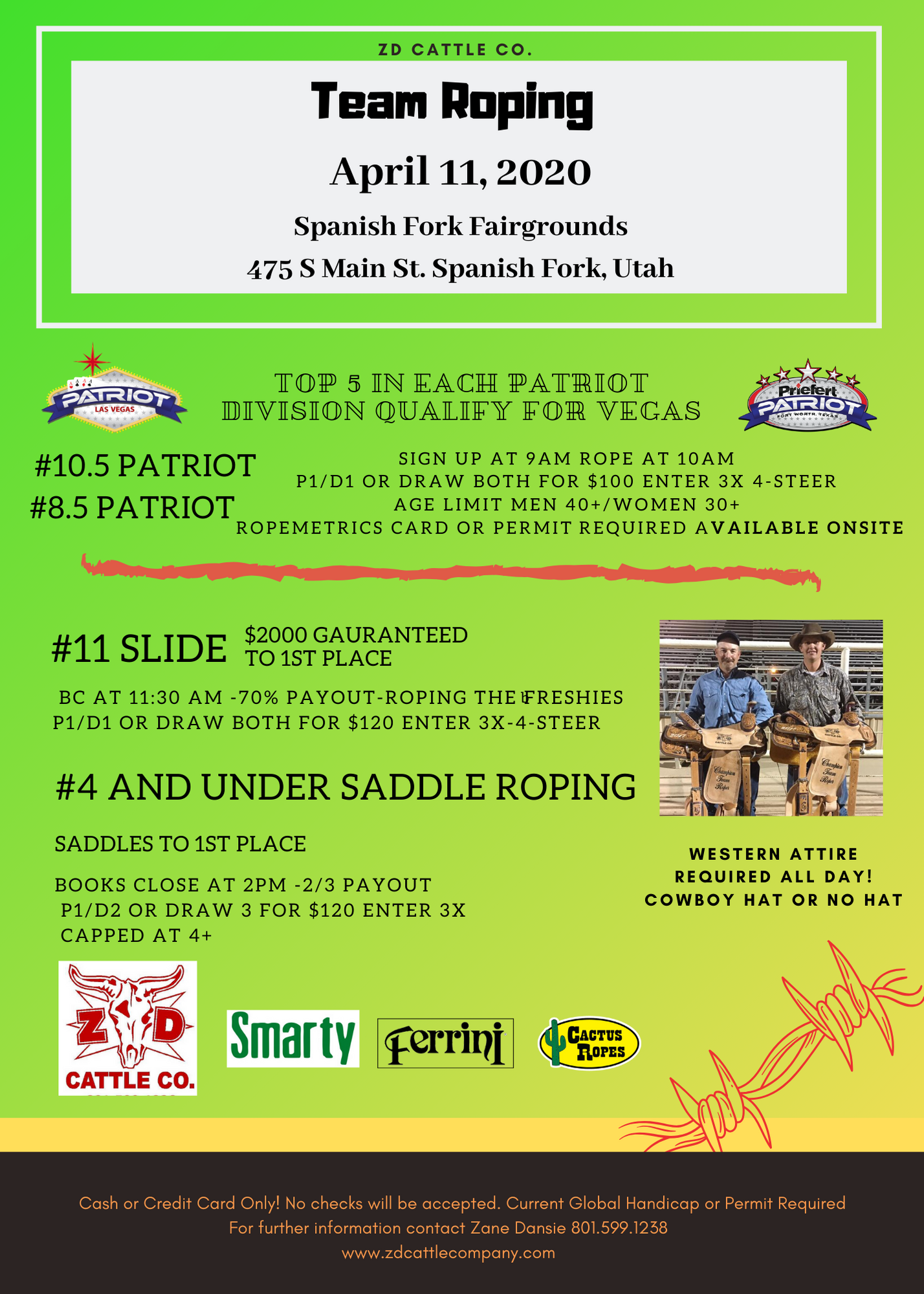 Roping Flyers | ZD Cattle & Events