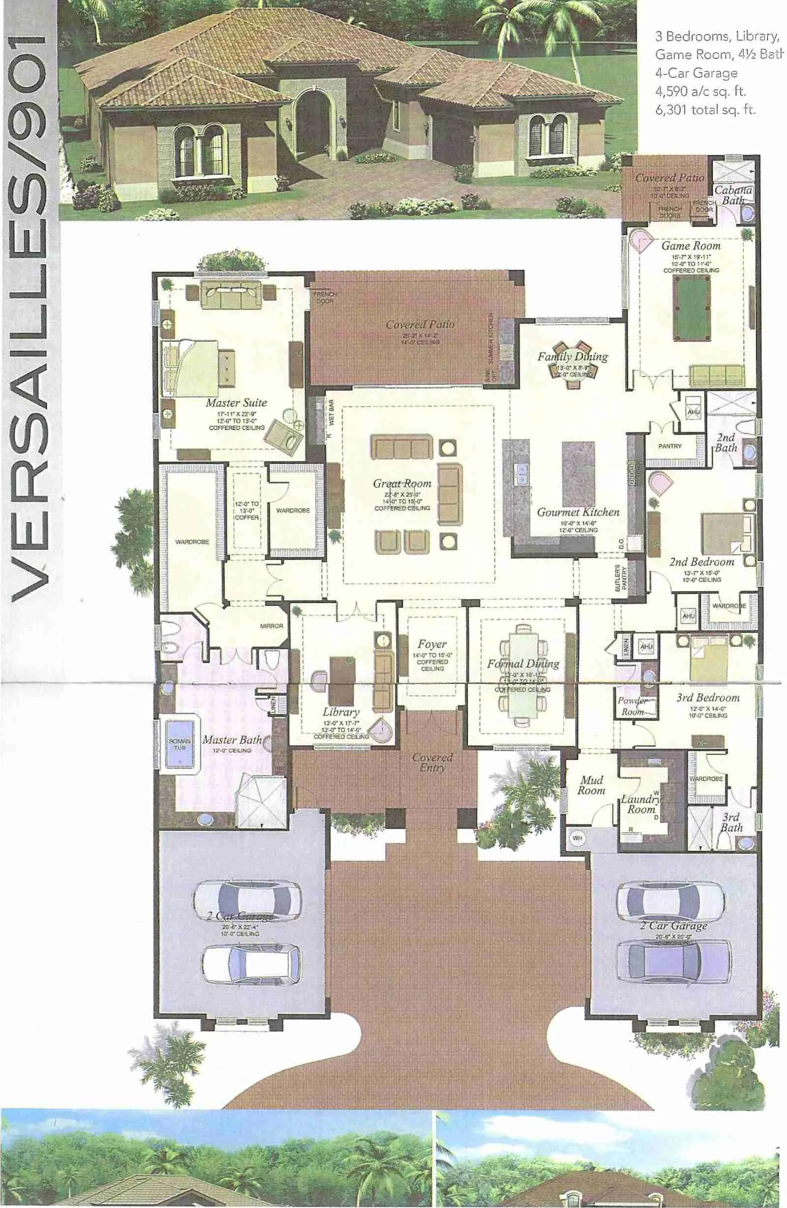 Seven Bridges Versailles historical floor-plan scan