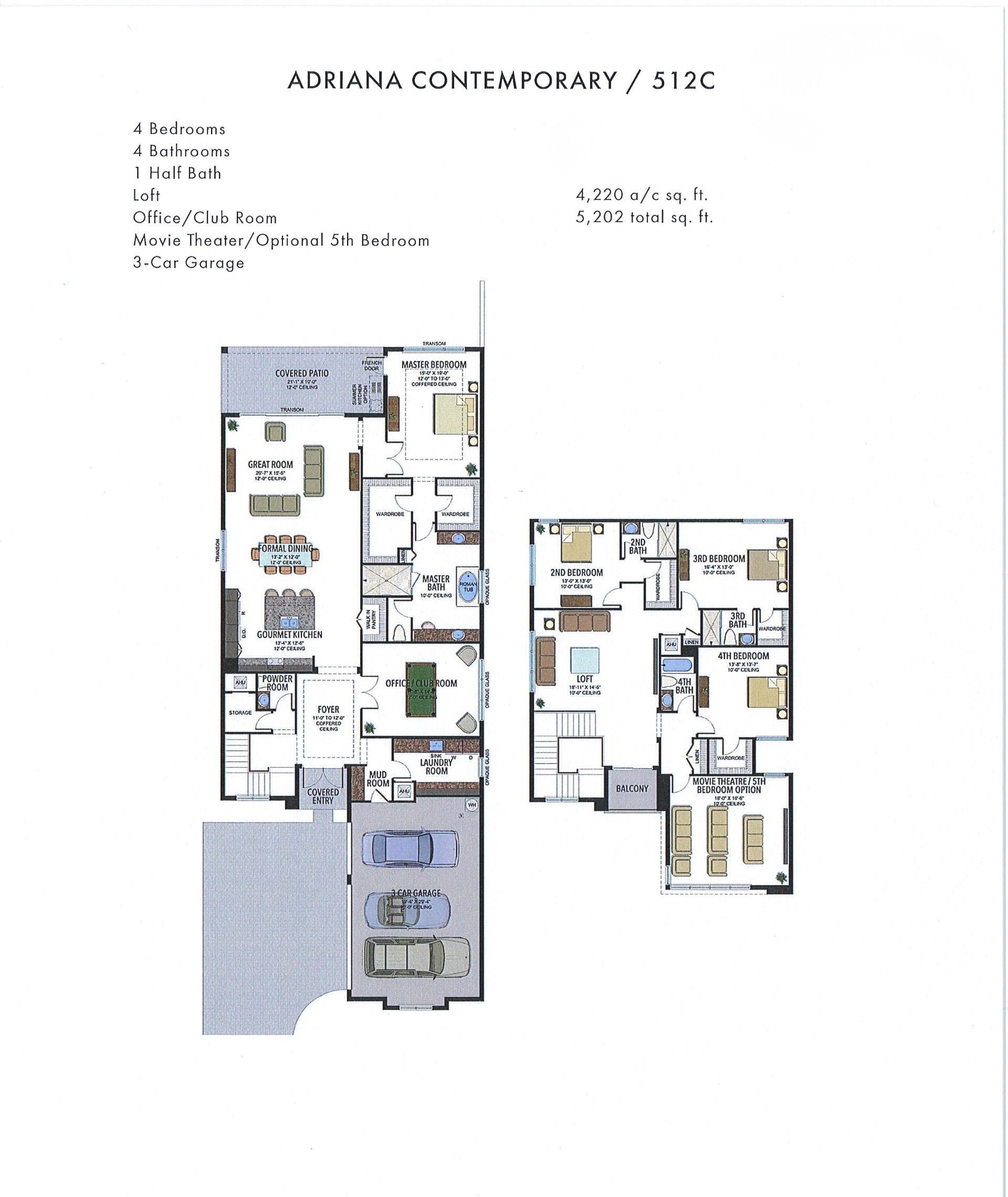 Boca Bridges Adriana — Contemporary — historical plan sheet