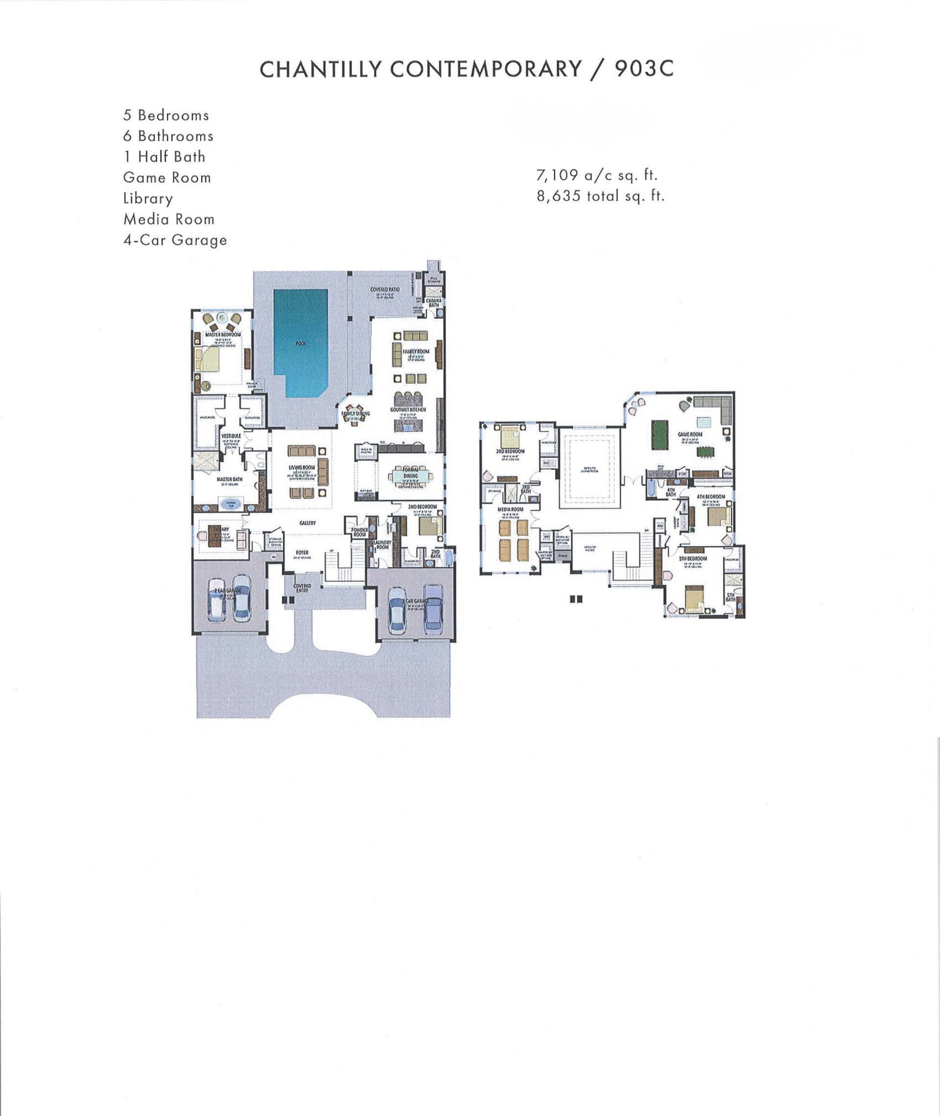 Boca Bridges Chantilly — Contemporary — historical plan sheet