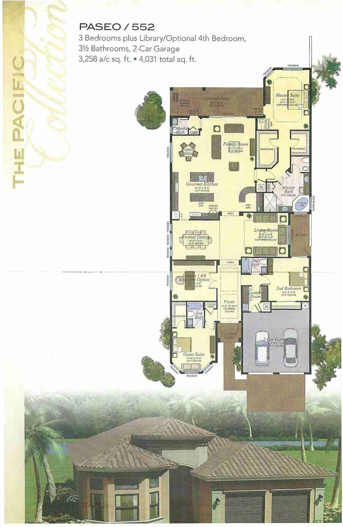 The Bridges Paseo historical floor-plan drawing