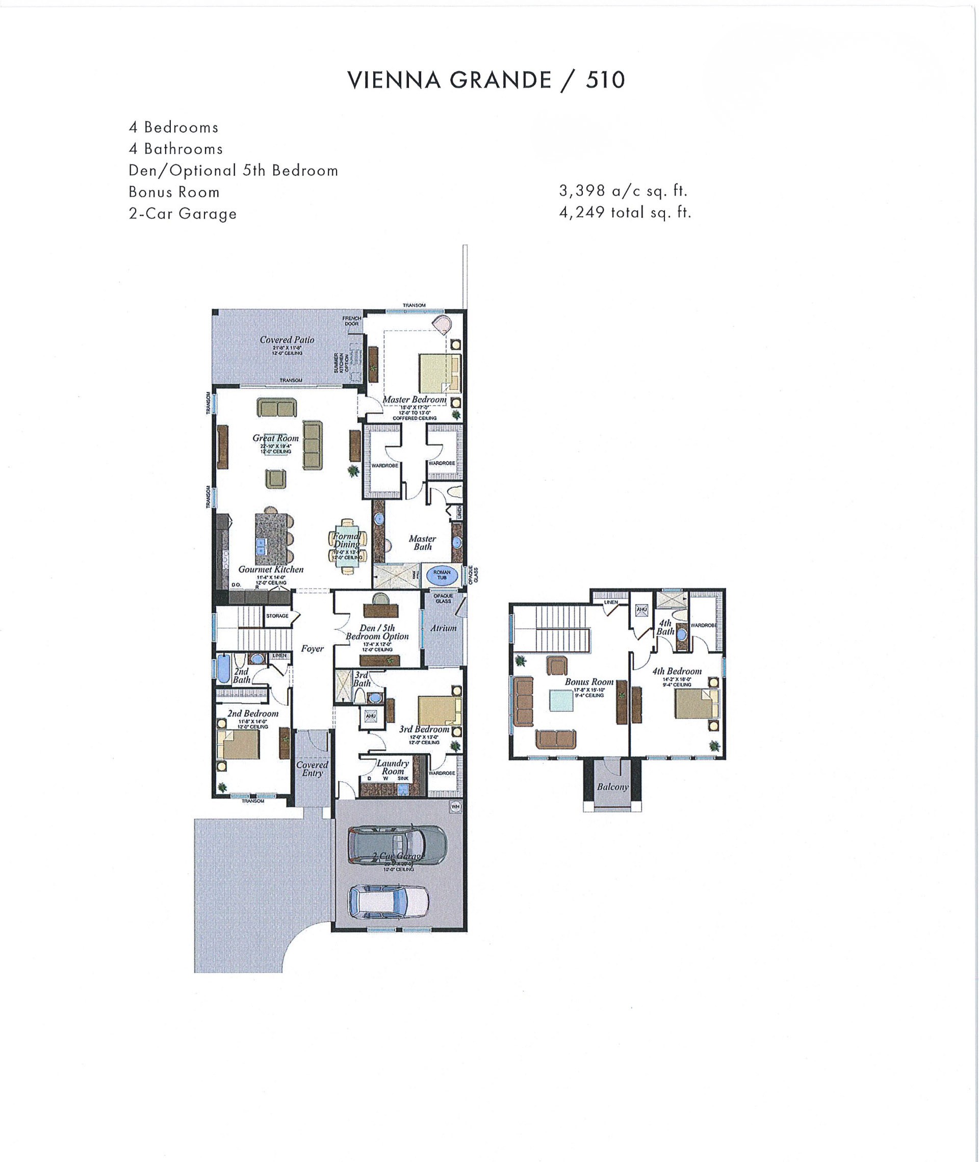 Boca Bridges Vienna Grande — Mediterranean / Transitional — historical plan sheet