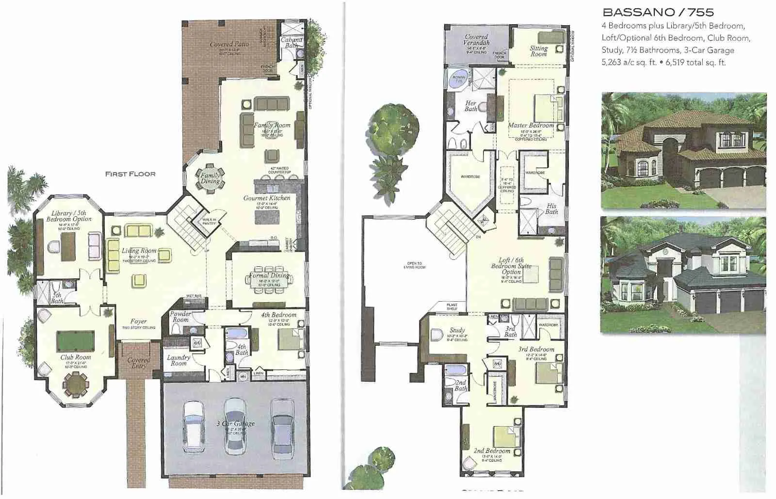 Seven Bridges Bassano historical floor-plan scan with clipped edges