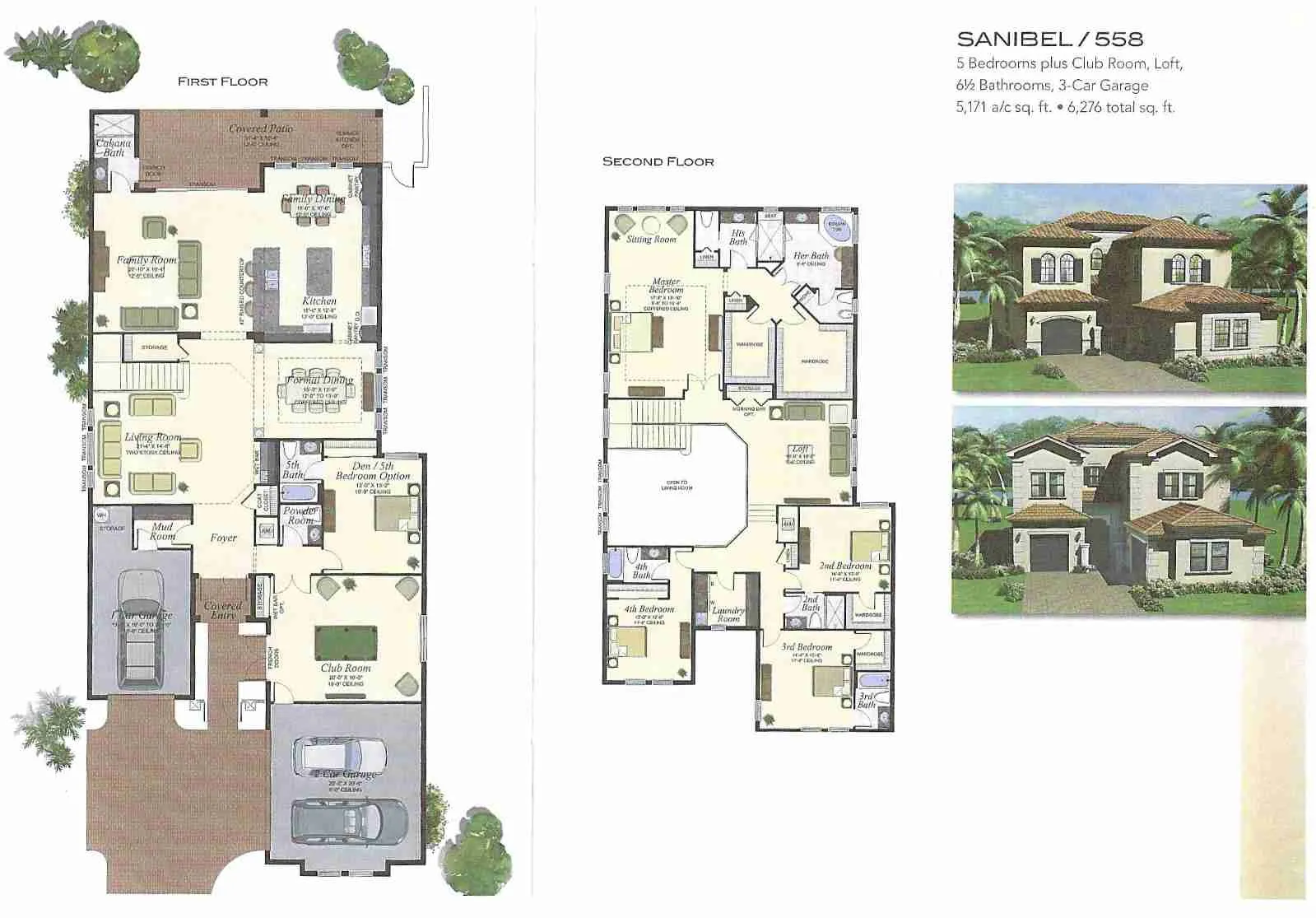 Seven Bridges Sanibel historical floor-plan scan with clipped edges