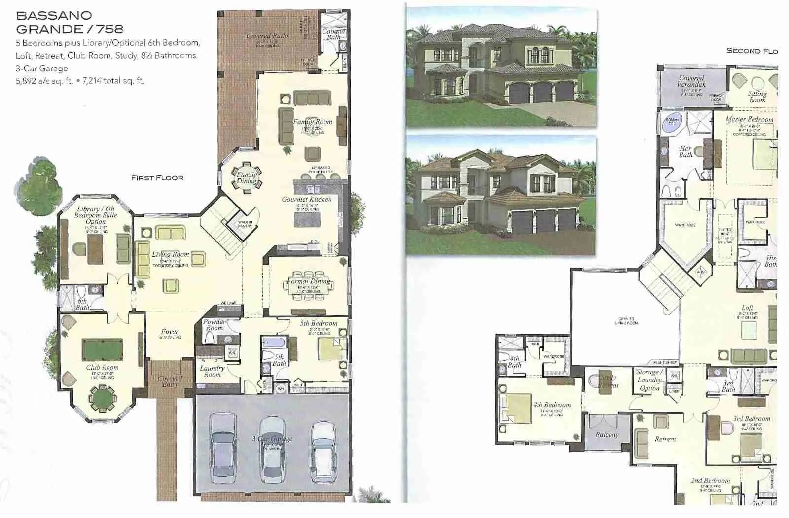 Seven Bridges Bassano Grande historical floor-plan scan with clipped edges