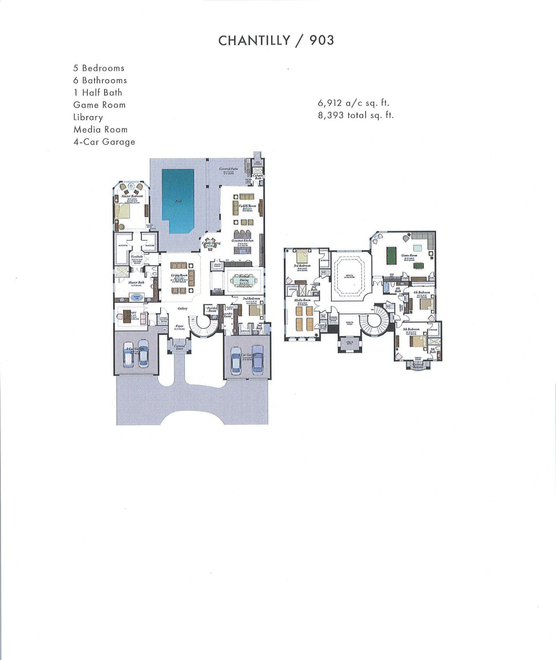 Boca Bridges Chantilly — Mediterranean / Transitional — historical plan sheet