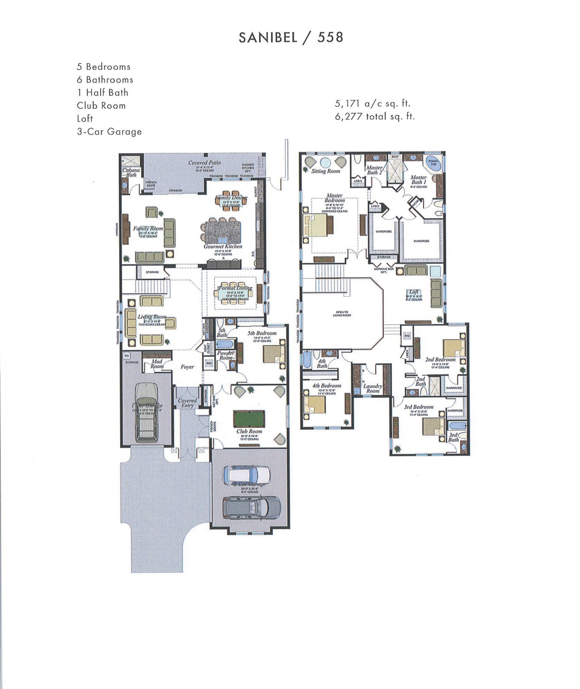 Boca Bridges Sanibel — Mediterranean / Transitional — historical plan sheet