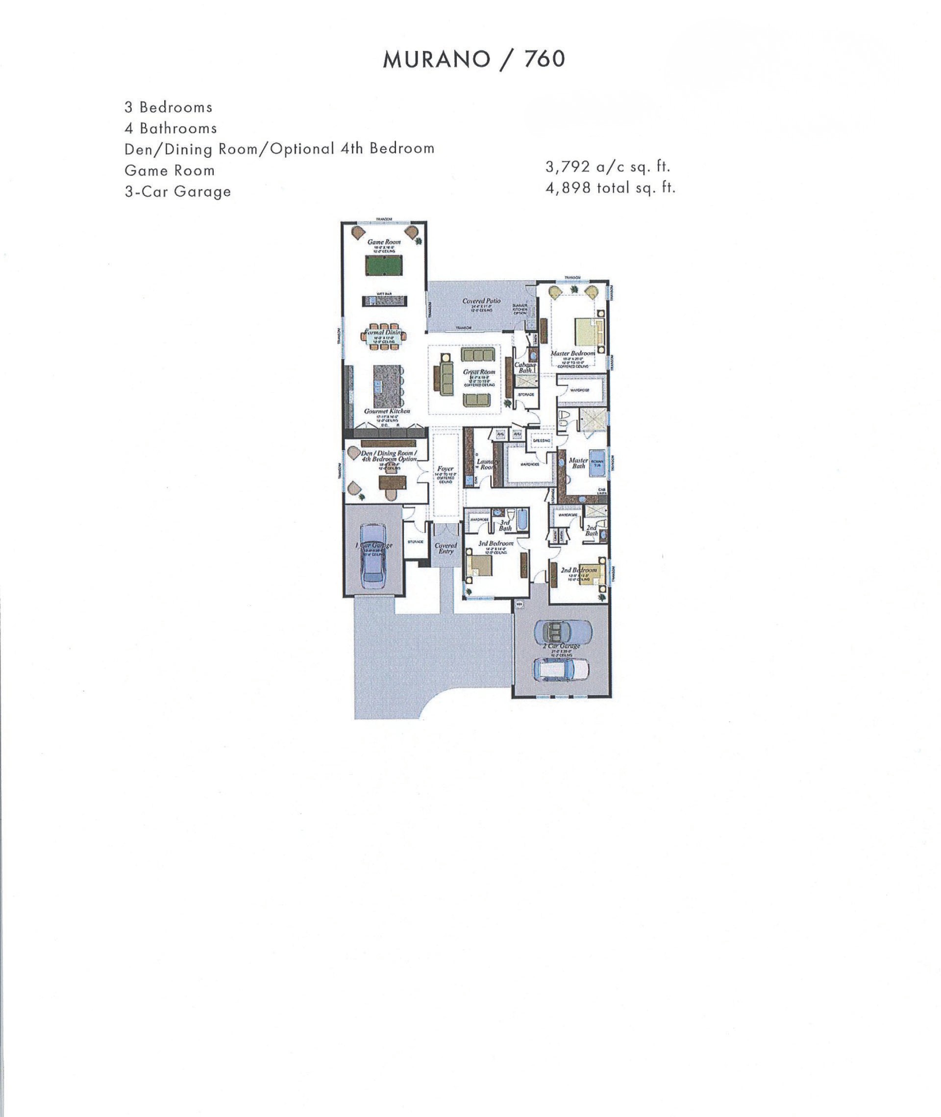 Boca Bridges Murano — Mediterranean / Transitional — historical plan sheet