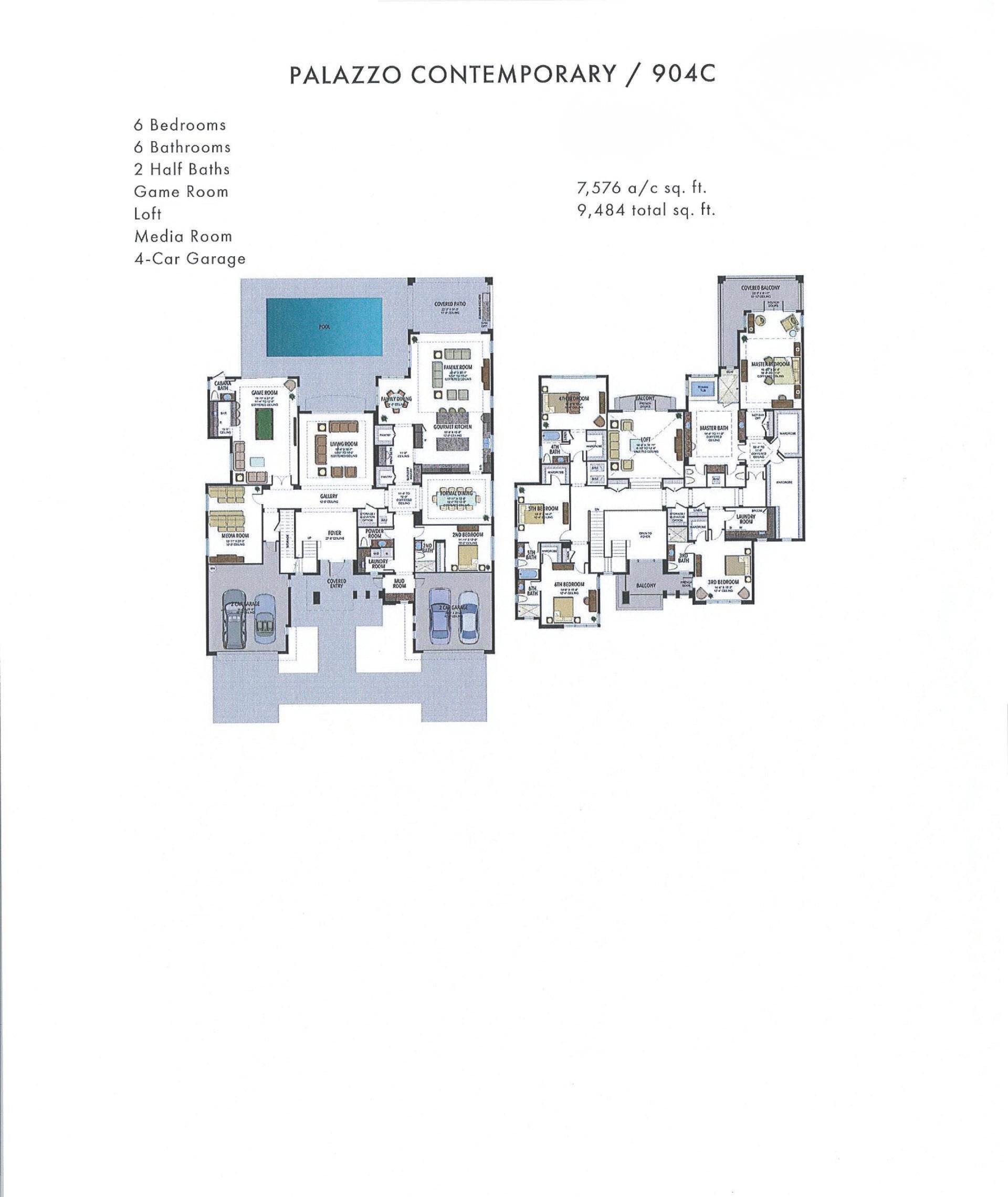Boca Bridges Palazzo — Contemporary — historical plan sheet