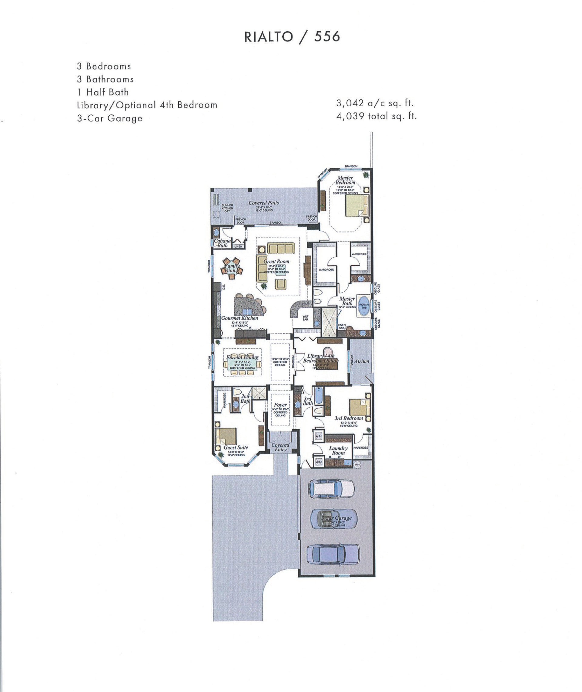 Boca Bridges Rialto — Mediterranean / Transitional — historical plan sheet