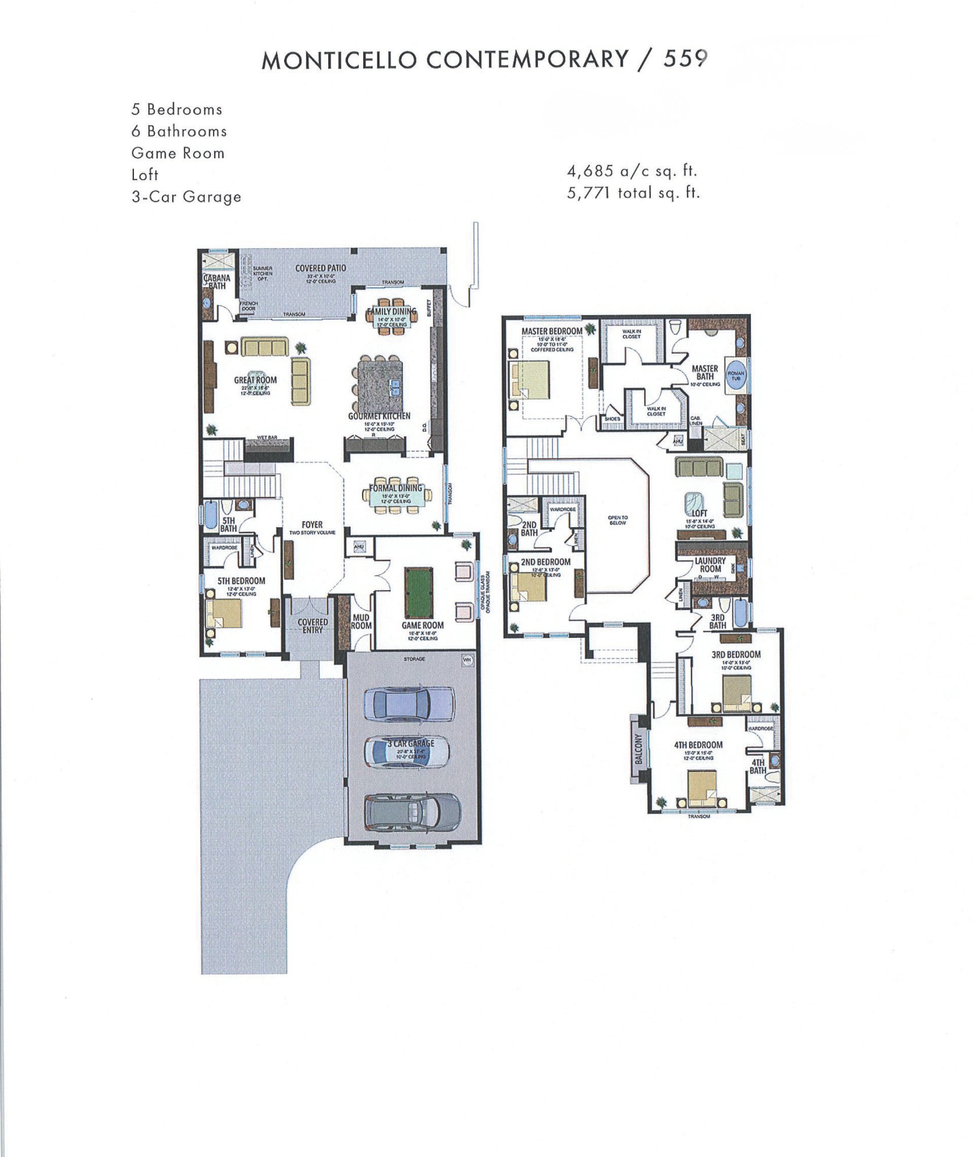 Boca Bridges Monticello — Contemporary — historical plan sheet