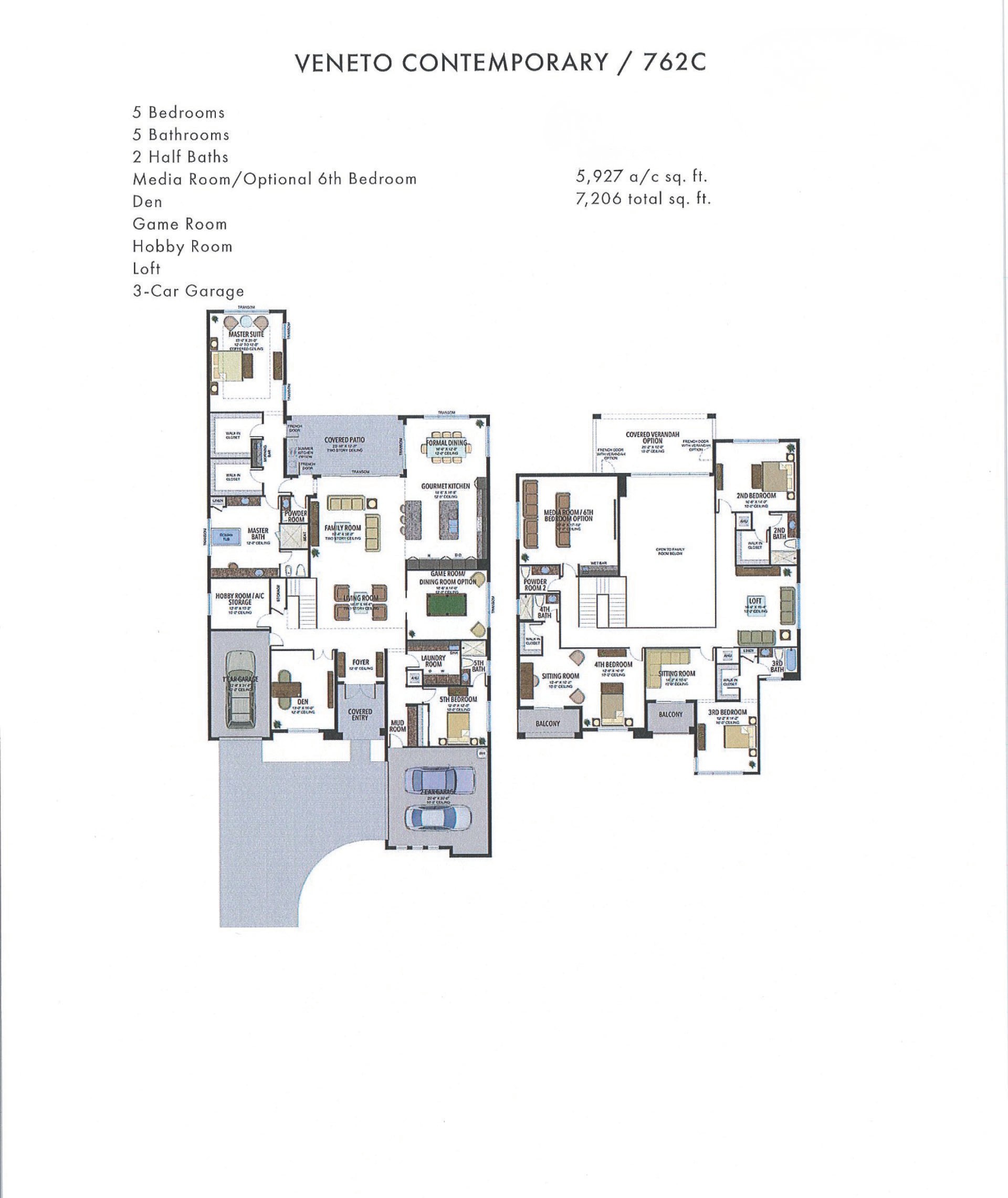 Boca Bridges Veneto — Contemporary — historical plan sheet