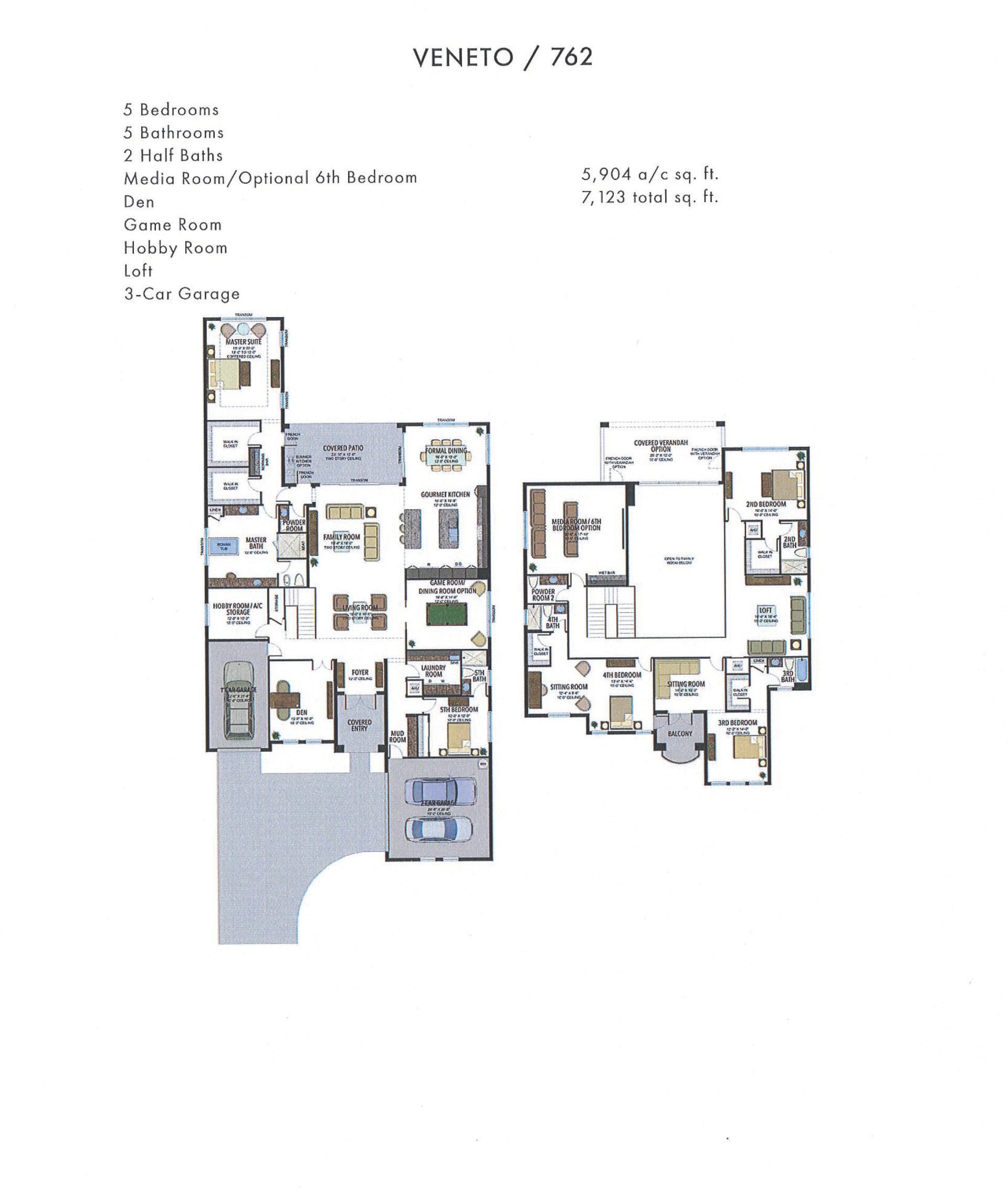 Boca Bridges Veneto — Mediterranean / Transitional — historical plan sheet