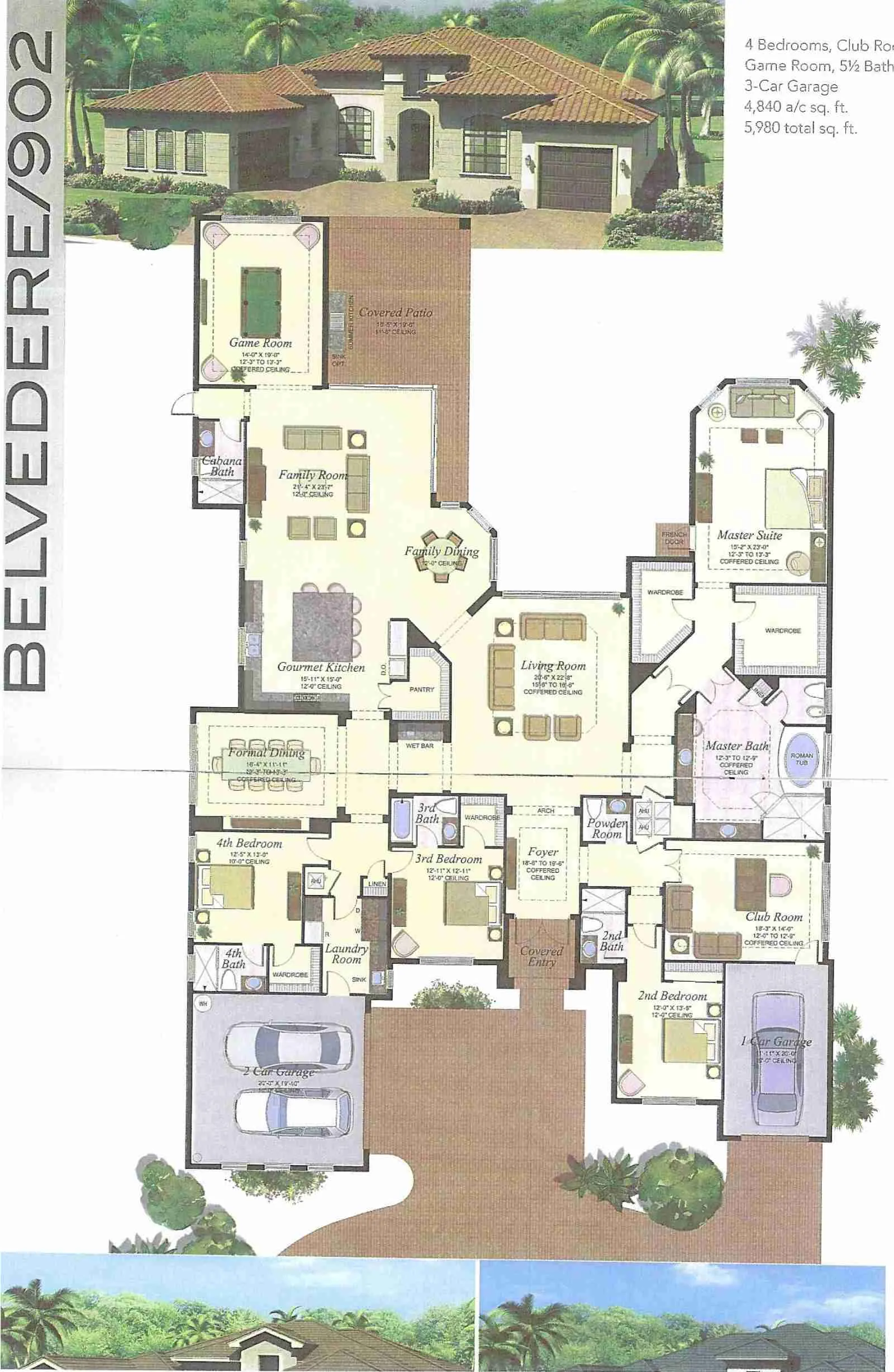 Seven Bridges Belvedere historical floor-plan scan